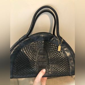 Vintage woven leather purse